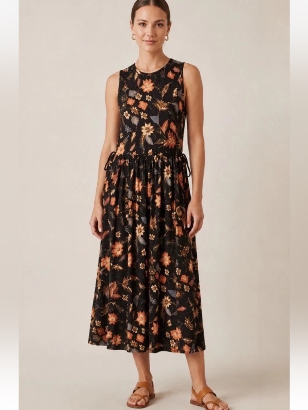 ULLA JOHNSON Cleo Odessauu Sleeveless Floral Dress L - Picture 1 of 10
